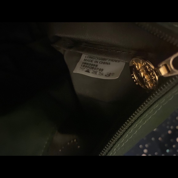 LONGCHAMP FOREST GREEN Tote GORG RARE πED FLAWED - Picture 10 of 16